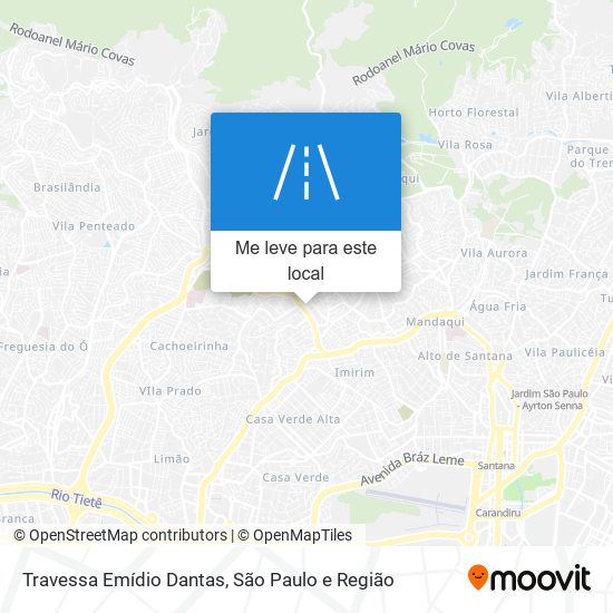 Travessa Emídio Dantas mapa