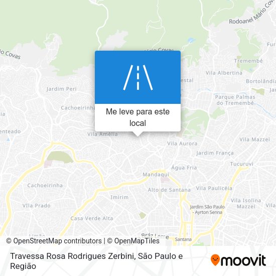 Travessa Rosa Rodrigues Zerbini mapa