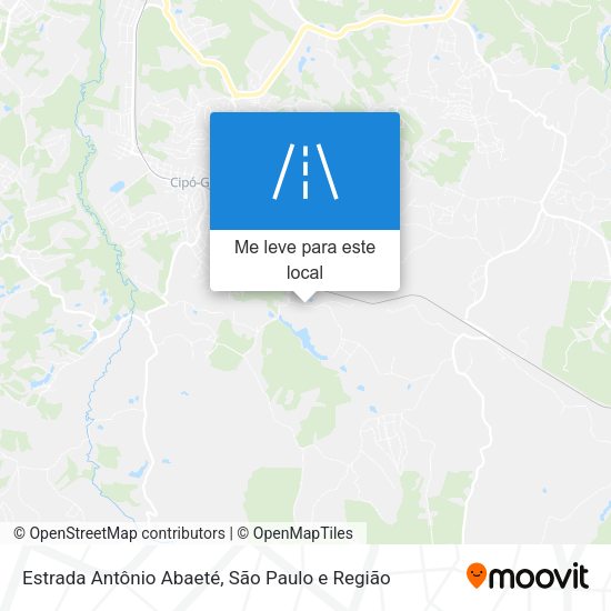 Estrada Antônio Abaeté mapa