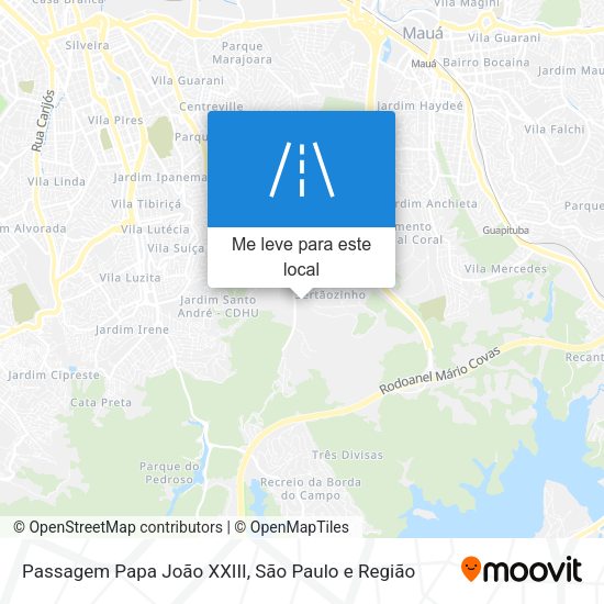Passagem Papa João XXIII mapa