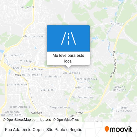 Rua Adalberto Copini mapa