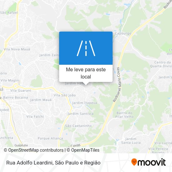 Rua Adolfo Leardini mapa