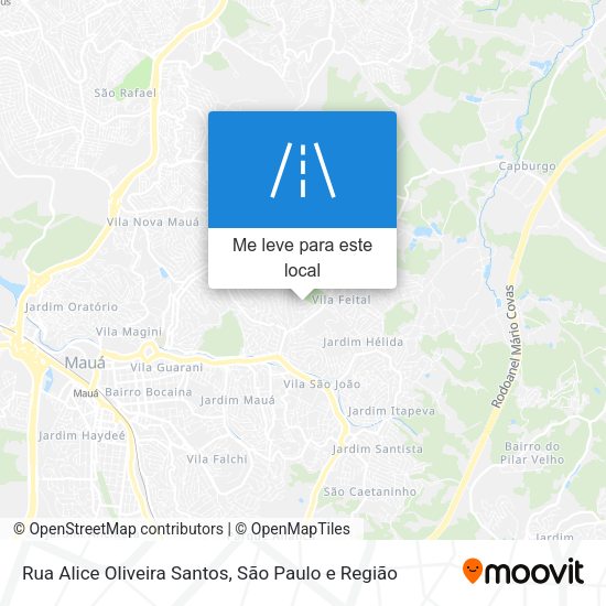 Rua Alice Oliveira Santos mapa
