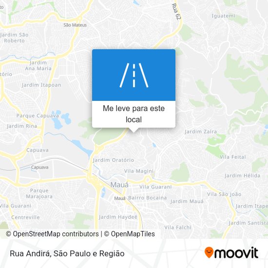 Rua Andirá mapa