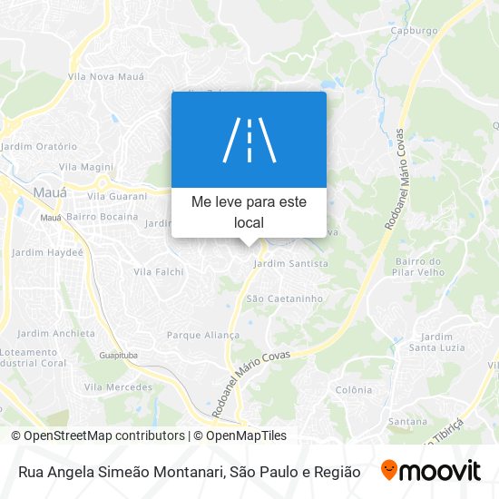 Rua Angela Simeão Montanari mapa