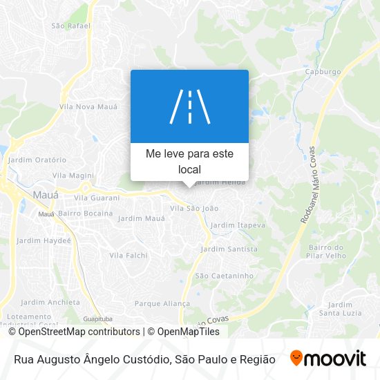 Rua Augusto Ângelo Custódio mapa