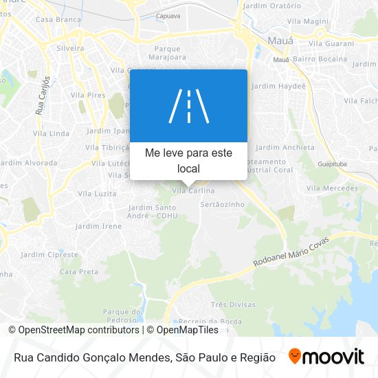 Rua Candido Gonçalo Mendes mapa