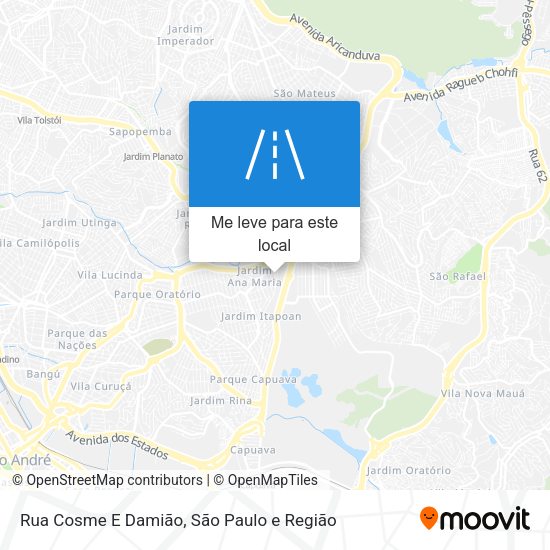 Rua Cosme E Damião mapa