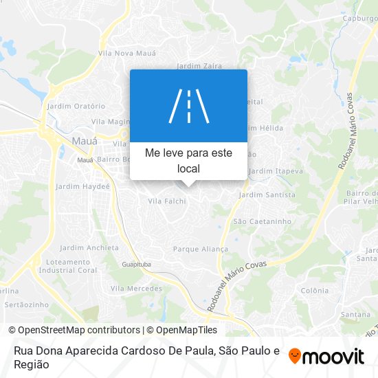 Rua Dona Aparecida Cardoso De Paula mapa