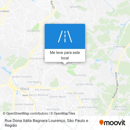 Rua Dona Itália Bagnara Lourenço mapa
