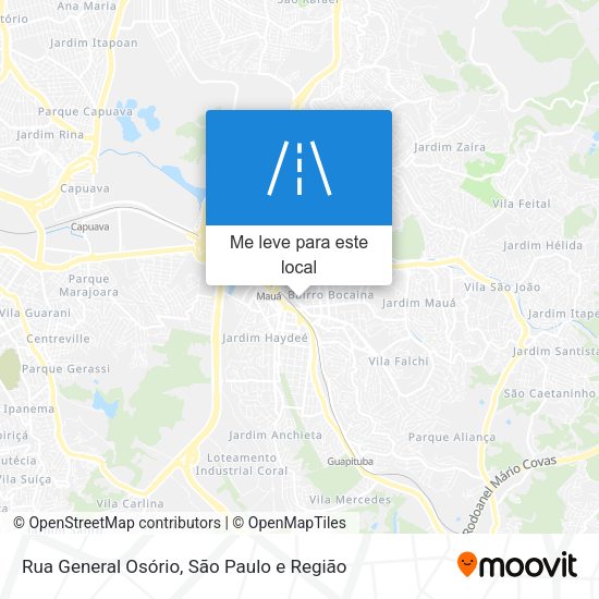 Rua General Osório mapa