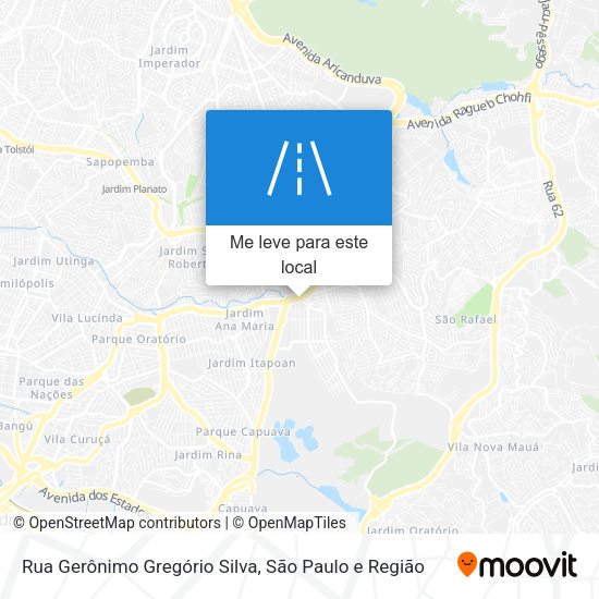 Rua Gerônimo Gregório Silva mapa