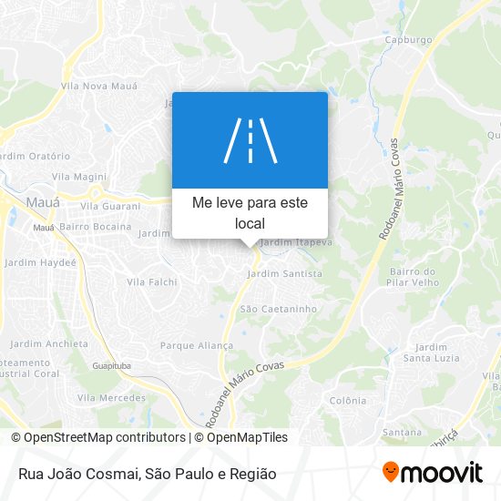 Rua João Cosmai mapa