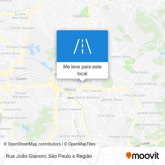 Rua João Gianoni mapa