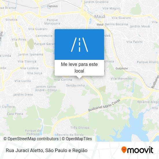 Rua Juraci Aletto mapa
