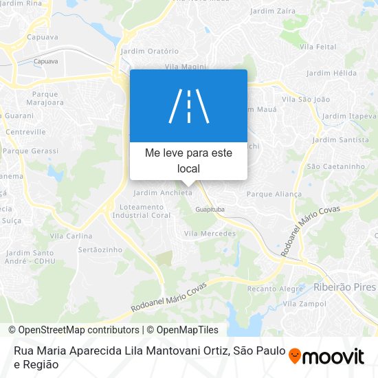 Rua Maria Aparecida Lila Mantovani Ortiz mapa