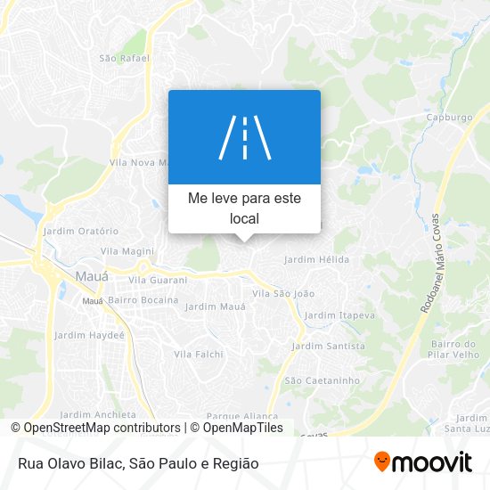 Rua Olavo Bilac mapa