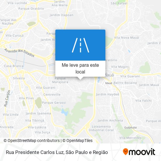 Rua Presidente Carlos Luz mapa