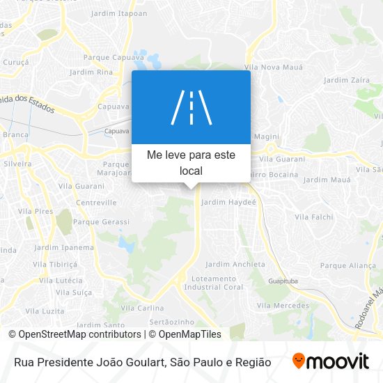 Rua Presidente João Goulart mapa