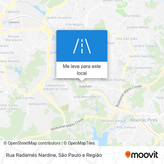 Rua Radamés Nardine mapa