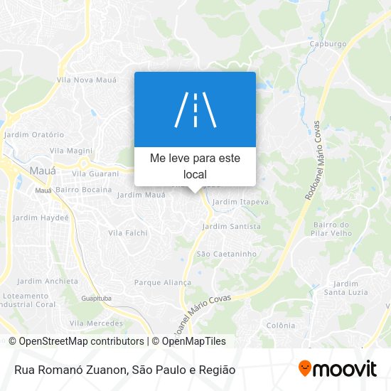 Rua Romanó Zuanon mapa