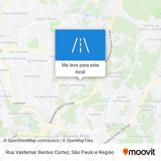 Rua Valdemar Bentes Cortez mapa