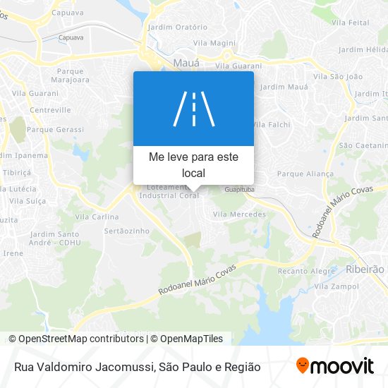 Rua Valdomiro Jacomussi mapa