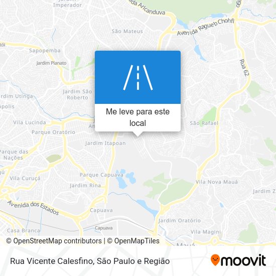 Rua Vicente Calesfino mapa