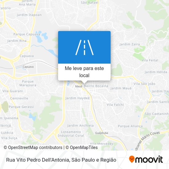 Rua Vito Pedro Dell'Antonia mapa