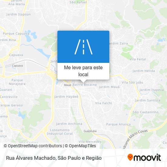 Rua Álvares Machado mapa