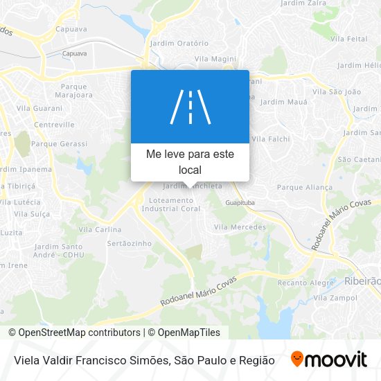 Viela Valdir Francisco Simões mapa