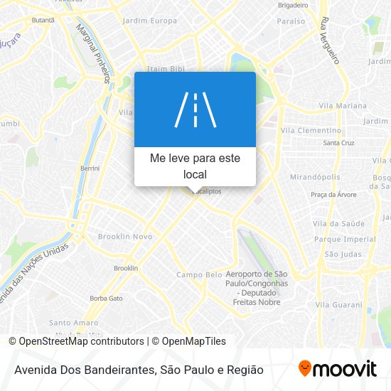 Avenida Dos Bandeirantes mapa