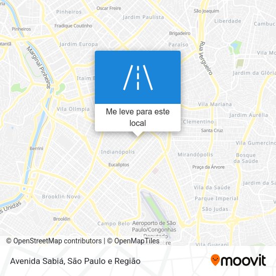 Avenida Sabiá mapa