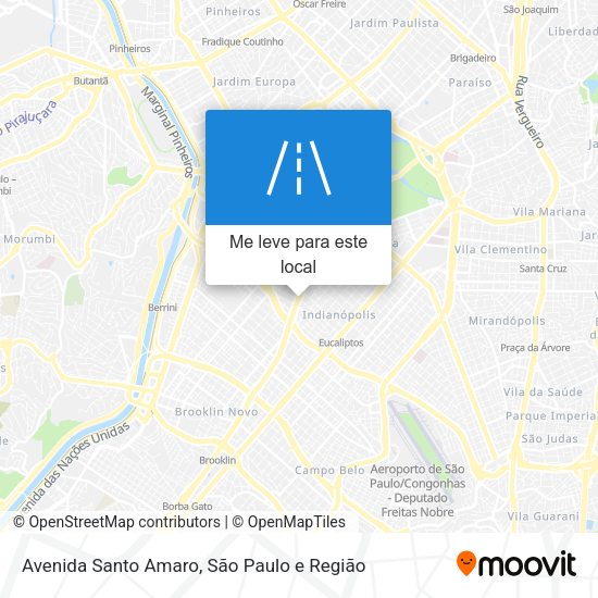 Avenida Santo Amaro mapa