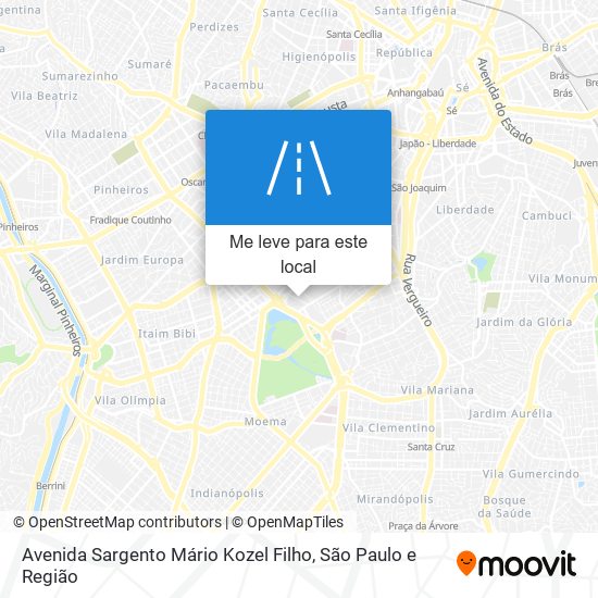 Avenida Sargento Mário Kozel Filho mapa