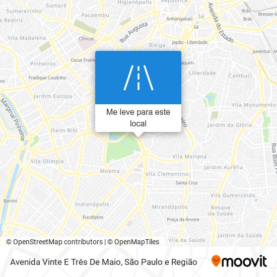 Avenida Vinte E Três De Maio mapa