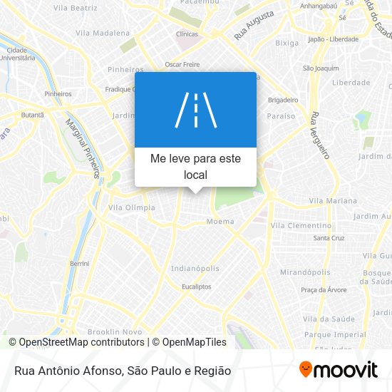 Rua Antônio Afonso mapa