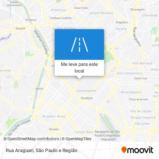 Rua Araguari mapa