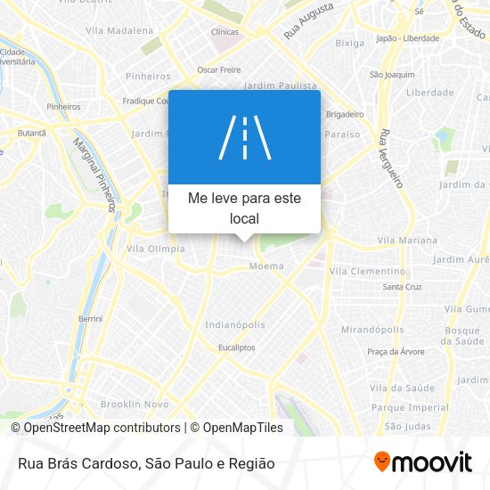 Rua Brás Cardoso mapa