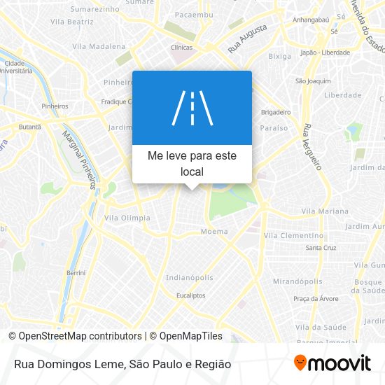 Rua Domingos Leme mapa