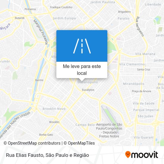 Rua Elias Fausto mapa
