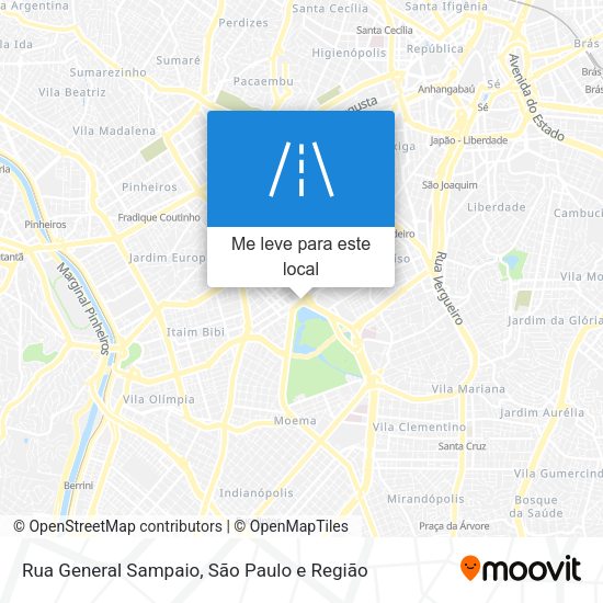 Rua General Sampaio mapa