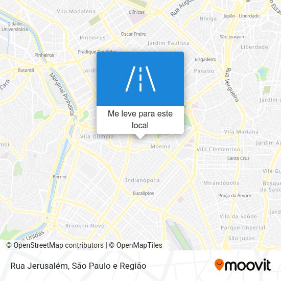 Rua Jerusalém mapa