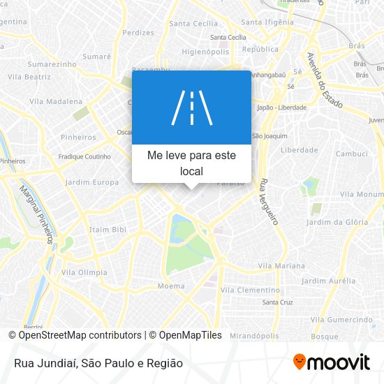 Rua Jundiaí mapa