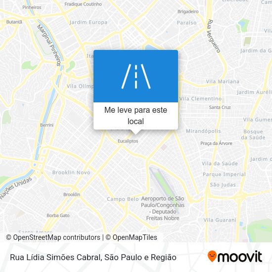 Rua Lídia Simões Cabral mapa