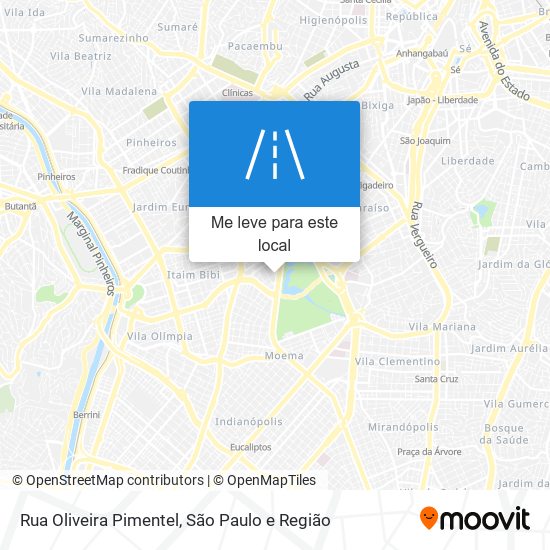 Rua Oliveira Pimentel mapa