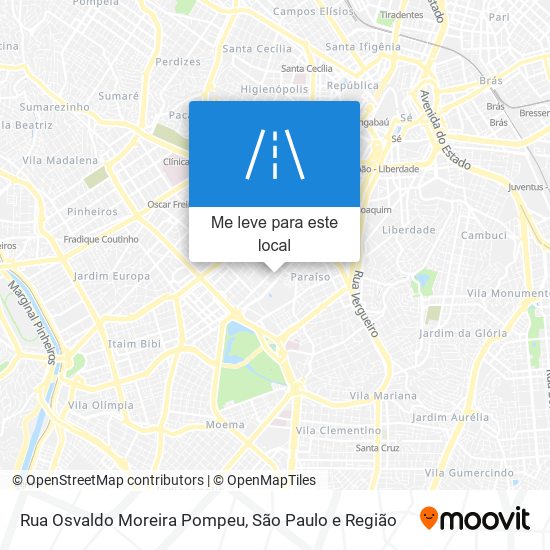 Rua Osvaldo Moreira Pompeu mapa