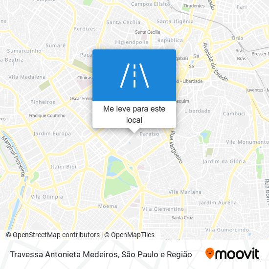 Travessa Antonieta Medeiros mapa