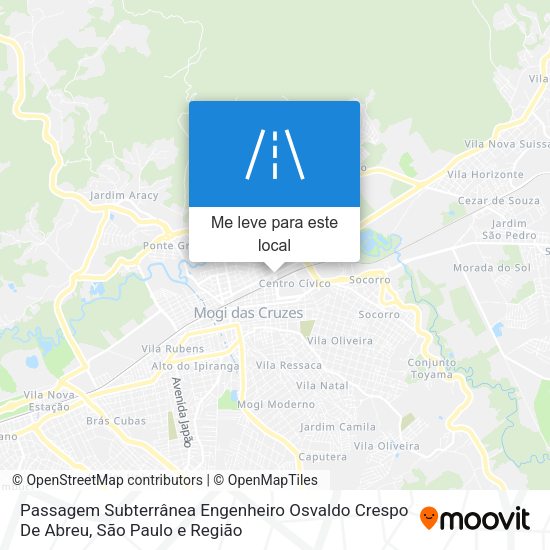 Passagem Subterrânea Engenheiro Osvaldo Crespo De Abreu mapa