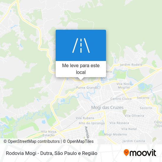 Rodovia Mogi - Dutra mapa